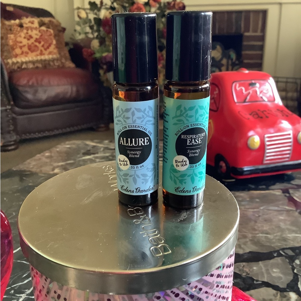 Edens garden set of 2 allure essential oils synergy/respiratory.33 fl oz size